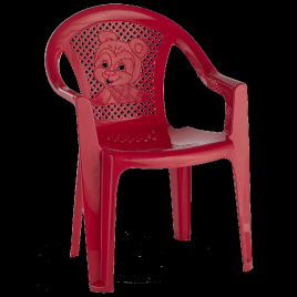 Кресло детское 380х320х530мм Мишутка красный
