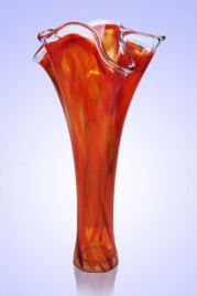 Ваза Коралл h-28 см (в стеклокрошку) Красный