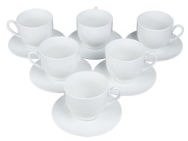 Набор чайный 12 предметов: чашка 190 мл - 6шт, блюдце 12,6 см - 6шт