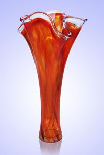  Ваза Коралл h-28 см (в стеклокрошку) Красный фото 1