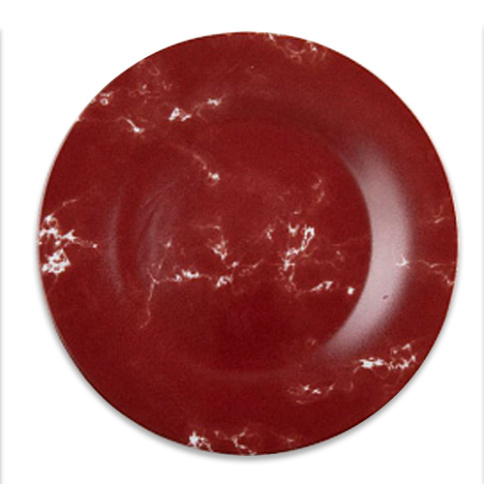  Тарелка плоская круглая d=20 см коричневый мрамор фото 1
