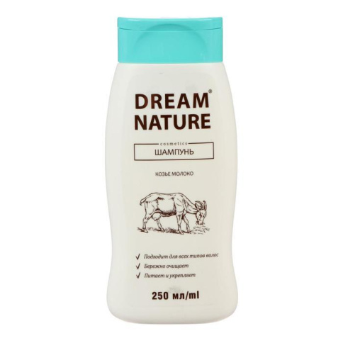  Dream nature Шампунь козье молоко, 250мл фото 1