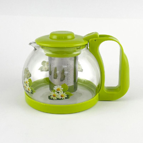  Чайник заварочный 1,2 л, зеленый+деколь фото 1