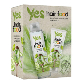 Набор YES Hair Food: шампунь для волос, 250 мл + бальзам для волос, 180 мл