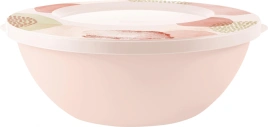 Миска 5,0 л с крышкой Plast Team Pastel персиковая карамель