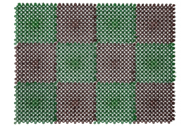 Щетинистое покрытие модульная 42Х56 см из 12-ти сегментов черно-зеленый