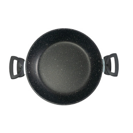 Жаровня 28 см литая VARI Классическая каменная черная (съемн. ручка)