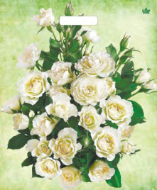 Пакет Белые розы, вырубной 450х380 мм