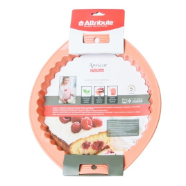 Форма для пирога круглая с вол.краем 28 см Apricot