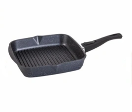 Сковорода-гриль квадратная 26*26 АП Гранит black