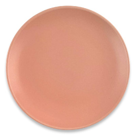 Тарелка плоская круглая d=17,5 см, цвет розовый матовый