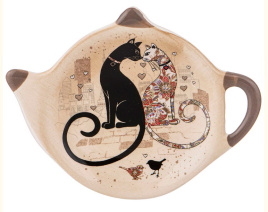 Подставка под чайные пакетики "парижские коты" 12*9,5*1,5 см