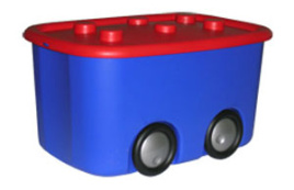 Ящик для игрушек Моби малиновый