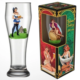 Бокал для пива 500 мл Pin-up beer в подарочной упаковке