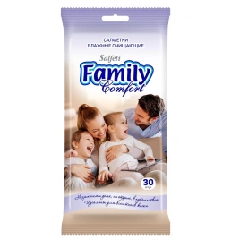 Салфетки влажные Salfeti №30 Family Comfort для всей семьи очищающие