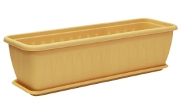 Ящик балконный Алиция 600x185x155 мм с/под. белая глина