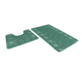 Набор ковриков в ванную полипропилен 50*80/50*40 АКТИВ icarpet зеленый 002