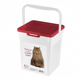 Контейнер 8,0 л для корма 235*210*252 мм LUCKY PET Кошки бордовый