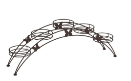 Подставка для цветов "Арка 5" 690х155х255 мм (Медный антик)