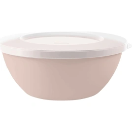 Миска 3,0 л с крышкой Plast Team Pastel 284х264х103мм персиковая карамель