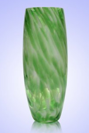 Ваза Бочка h-26 см (в стеклокрошку) Зелёный