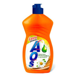 Средство для мытья посуды AOS Бальзам ромашка и витамин Е 450гр