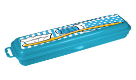 Контейнер для зубной щетки и пасты 35*60*240 мм, цвет микс