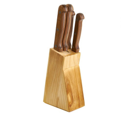 Набор ножей 5 пр на деревянной подставке