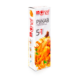 Рукав для запекания с завязкой 38 см x 5+1м GRIFON MAXI Chef в футляре
