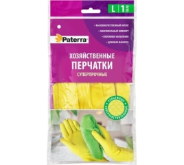Перчатки резиновые L SUPER прочные PATERRA