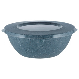 Миска 1,0 л с крышкой Plast Team Stone 200х183х80мм темный камень