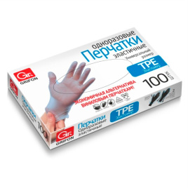 Перчатки TPE GRIFON 100 шт в коробке р-р М