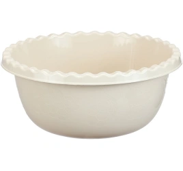 Миска круглая 3,0 л,105*250*250 мм белый ротанг