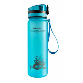 Бутылка для воды 600 мл ACTIVE LIFE с нескользящим покрытием голубой Barouge
