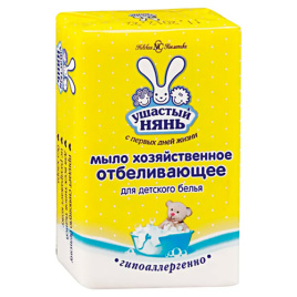 Мыло УШАСТЫЙ НЯНЬ 180 гр хозяйственное Отбеливающее