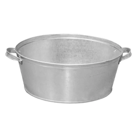 Таз 38,0 л оцинкованный круглый