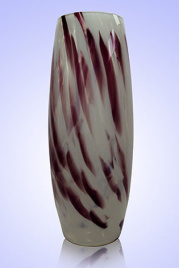 Ваза Бочка h-26 см (в стеклокрошку) Белый марганцевый