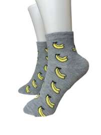 Носки жен. Fw-582-M-12 (св.серый) Бананы (р.35-38)