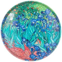 Поднос сервировочный 33*2,1 см Agness Классика ирисы