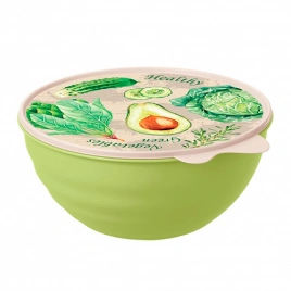 Миска 1,55 л Wave с декором с кр зеленый