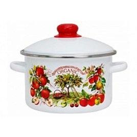 Кастрюля 4,0 л цилиндр, Organic, белый