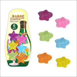Набор охладителей для напитков 6 шт Звездочки DH13-101