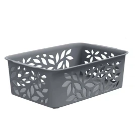 Корзина 1,2 л Leaves 184х127х62мм (серый)