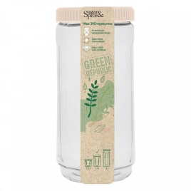 Банка для сыпучих продуктов 1,1 л Green Republic лён