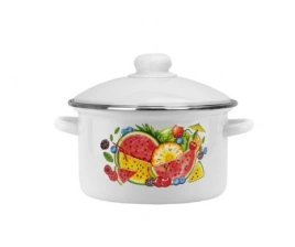 Кастрюля 4,0 л цилиндр, Арбуз, белый