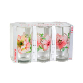 Набор стаканов 6 шт 230мл 05с1256-21 Акварельные цветы