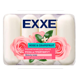 Мыло EXXE 1+1 блок 4Х70 гр Роза и грейпфрут (белое)