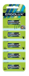 Батарейка для сигнализации алкалиновая Ergolux A23/LR23A 12V BL5