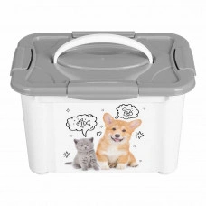 Контейнер 5,5 л для корма LUCKY PET, серый