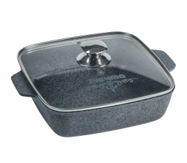 Жаровня квадратная 26*26 АП Premium grey